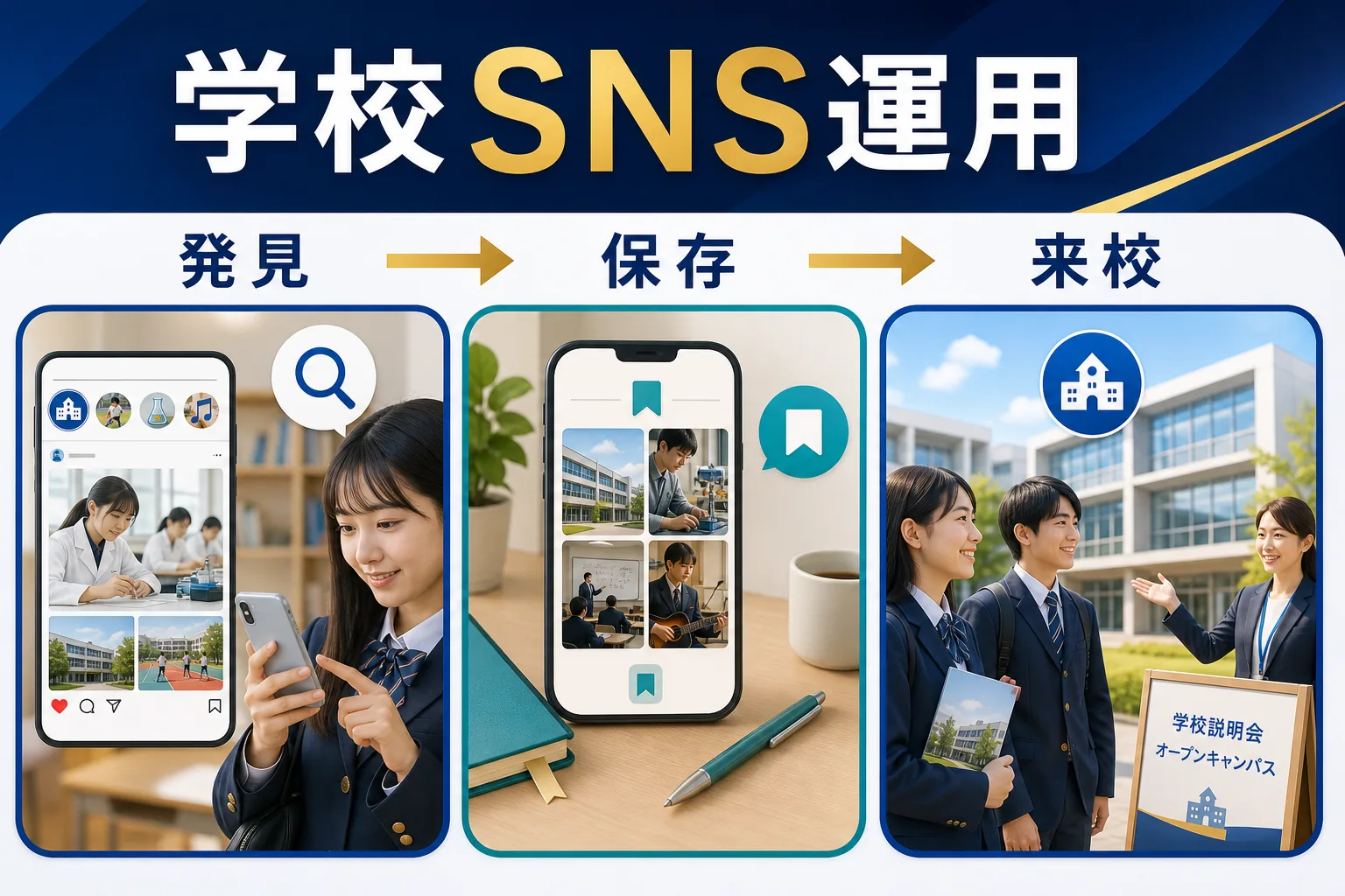 公式サイト・進学媒体・SNS・広告の役割を分けるを実務で判断するためのImage 2.0図解