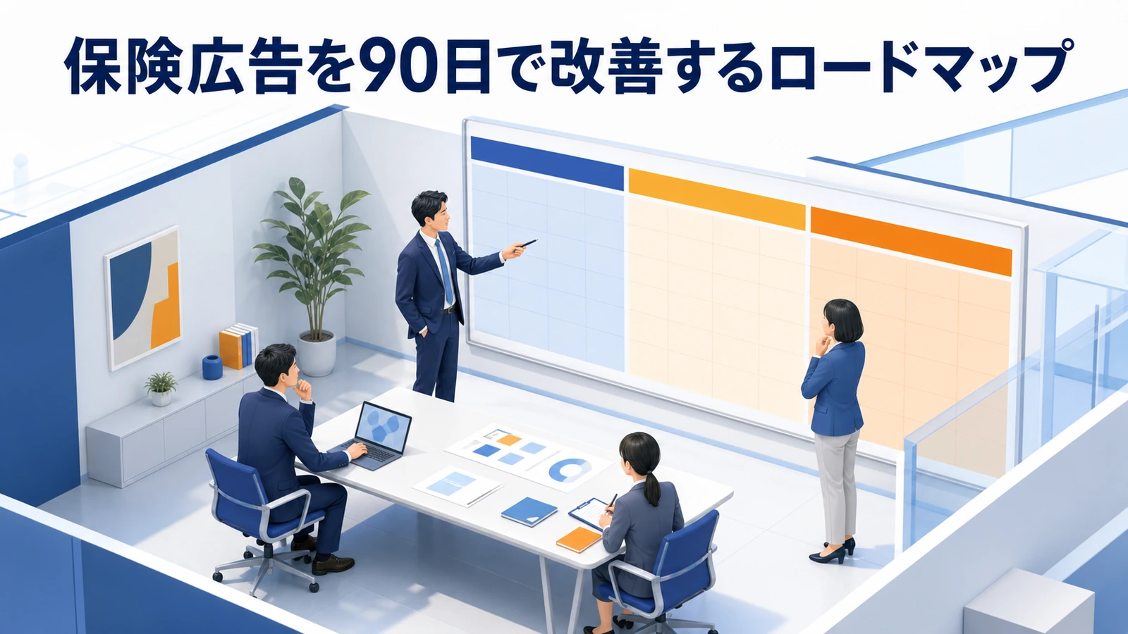 保険広告を90日で改善するロードマップ