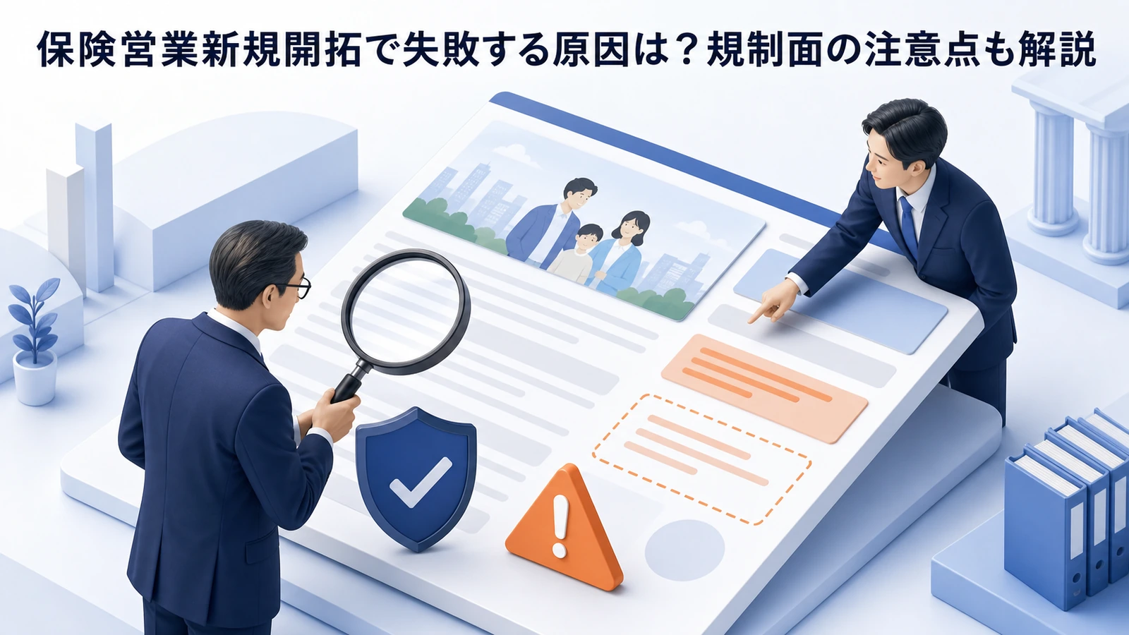 保険営業新規開拓で失敗する原因は？規制面の注意点も解説