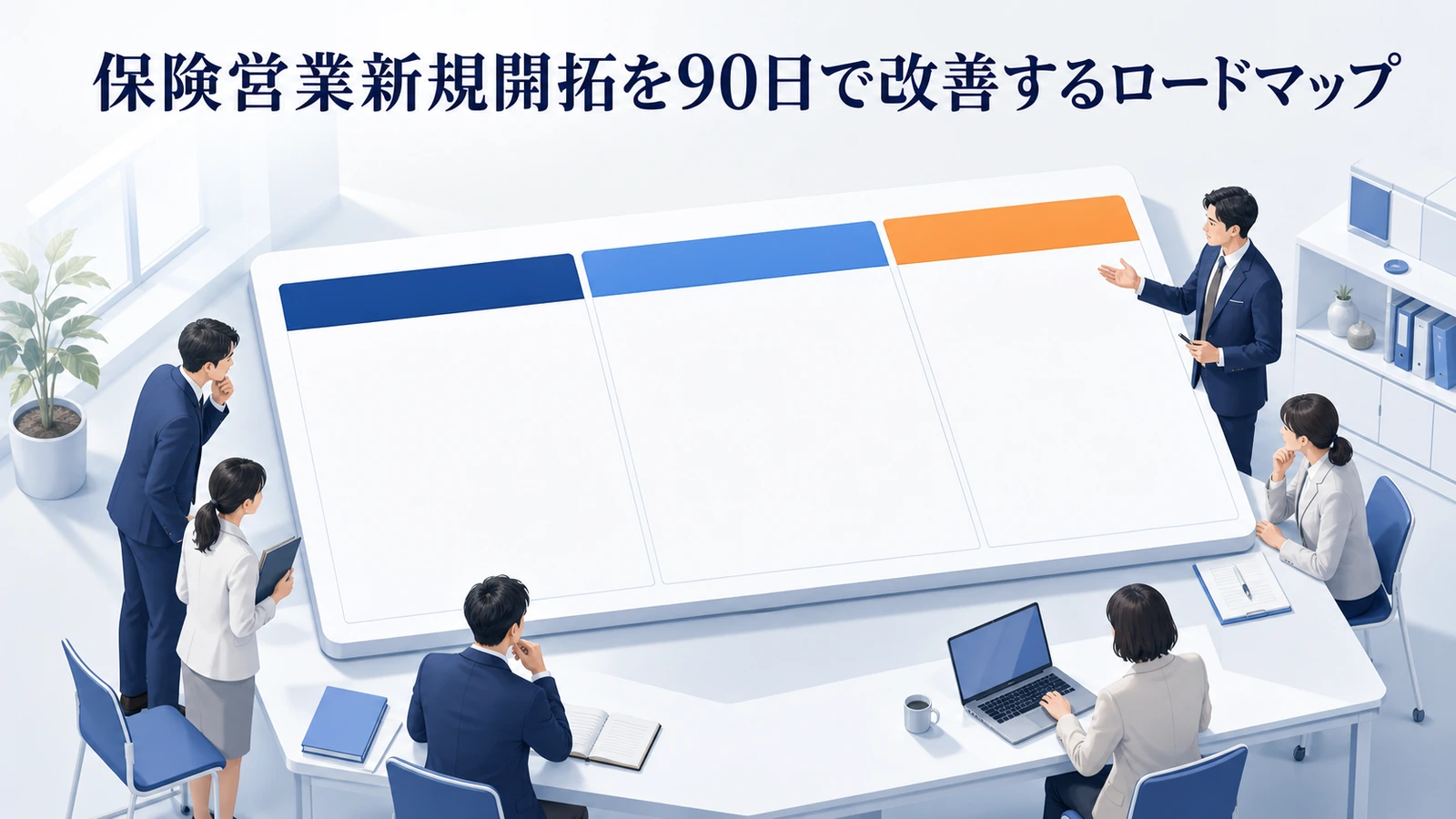 保険営業新規開拓を90日で改善するロードマップ