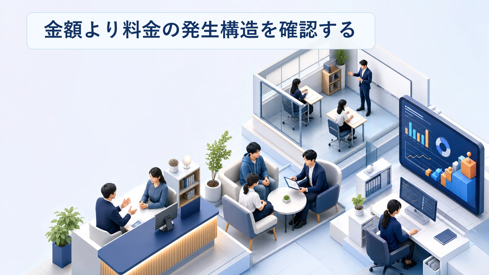塾ナビの掲載料金が発生する構造を期間と成果で分けた図解