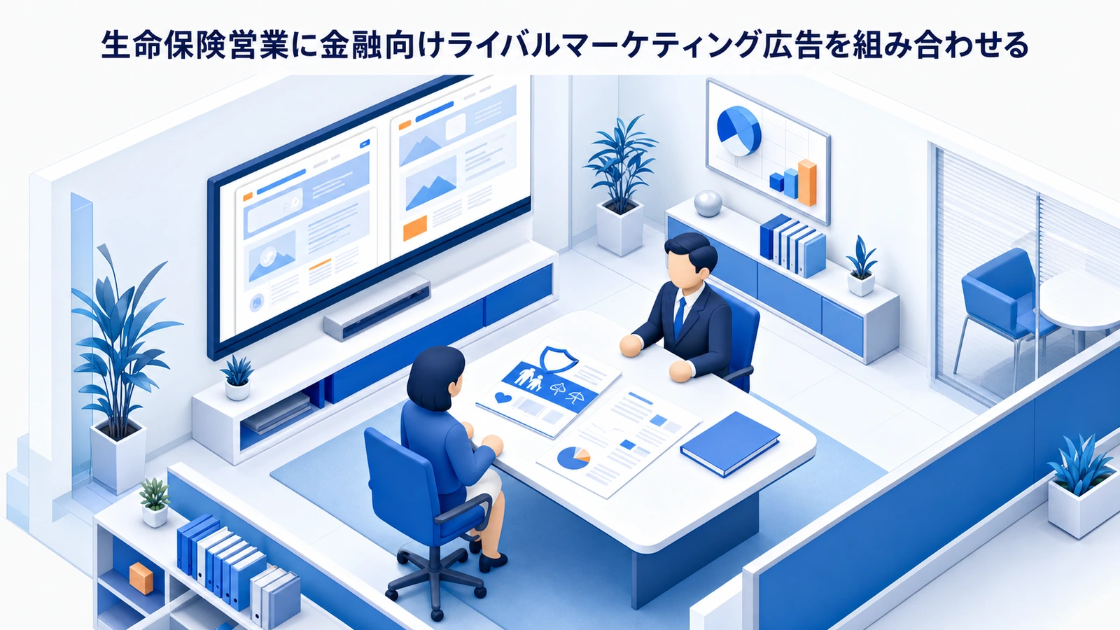 生命保険営業に金融向けライバルマーケティング広告を組み合わせる