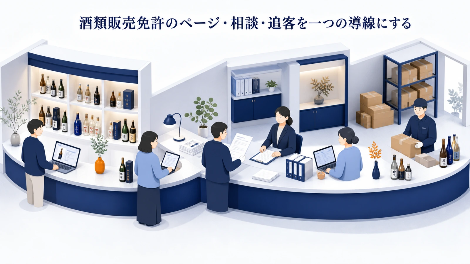 酒類販売免許のページ・相談・追客を一つの導線にする