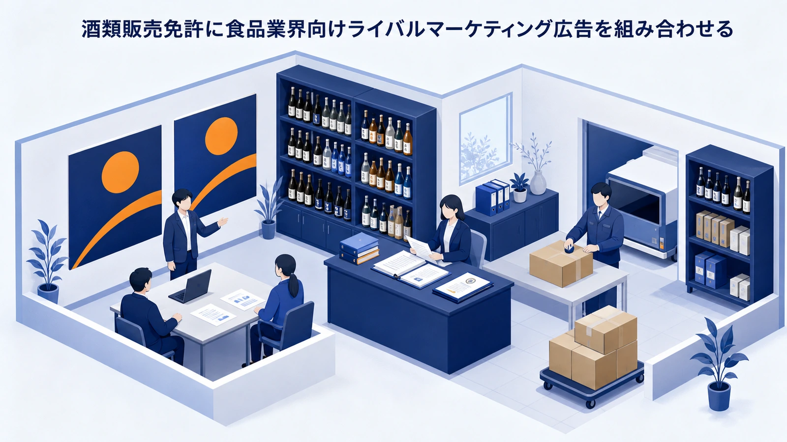 酒類販売免許に食品業界向けライバルマーケティング広告を組み合わせる