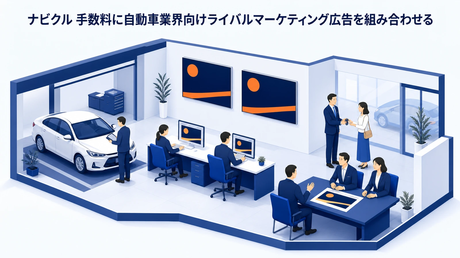 ナビクル 手数料に自動車業界向けライバルマーケティング広告を組み合わせる