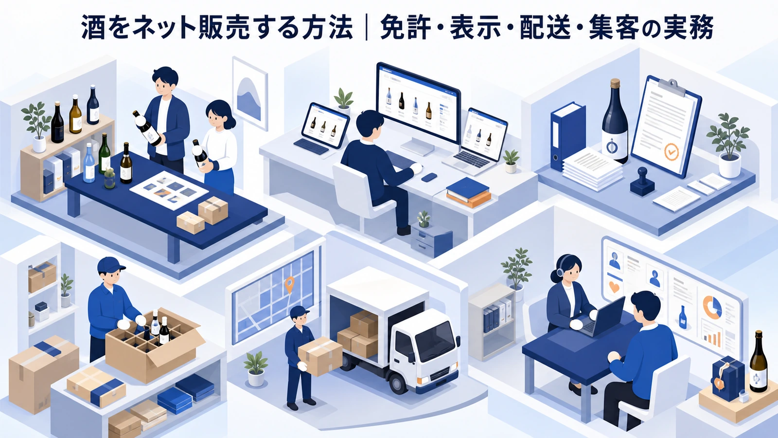 酒をネット販売する方法｜免許・表示・配送・集客の実務