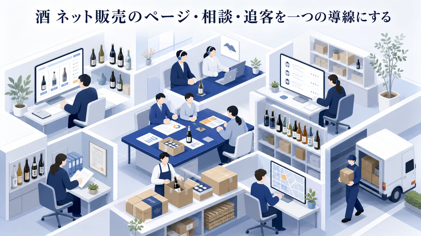 酒 ネット販売のページ・相談・追客を一つの導線にする