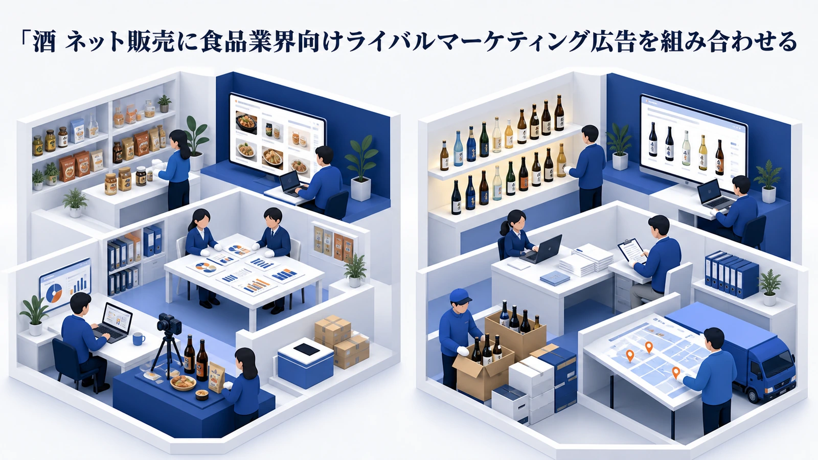 酒 ネット販売に食品業界向けライバルマーケティング広告を組み合わせる