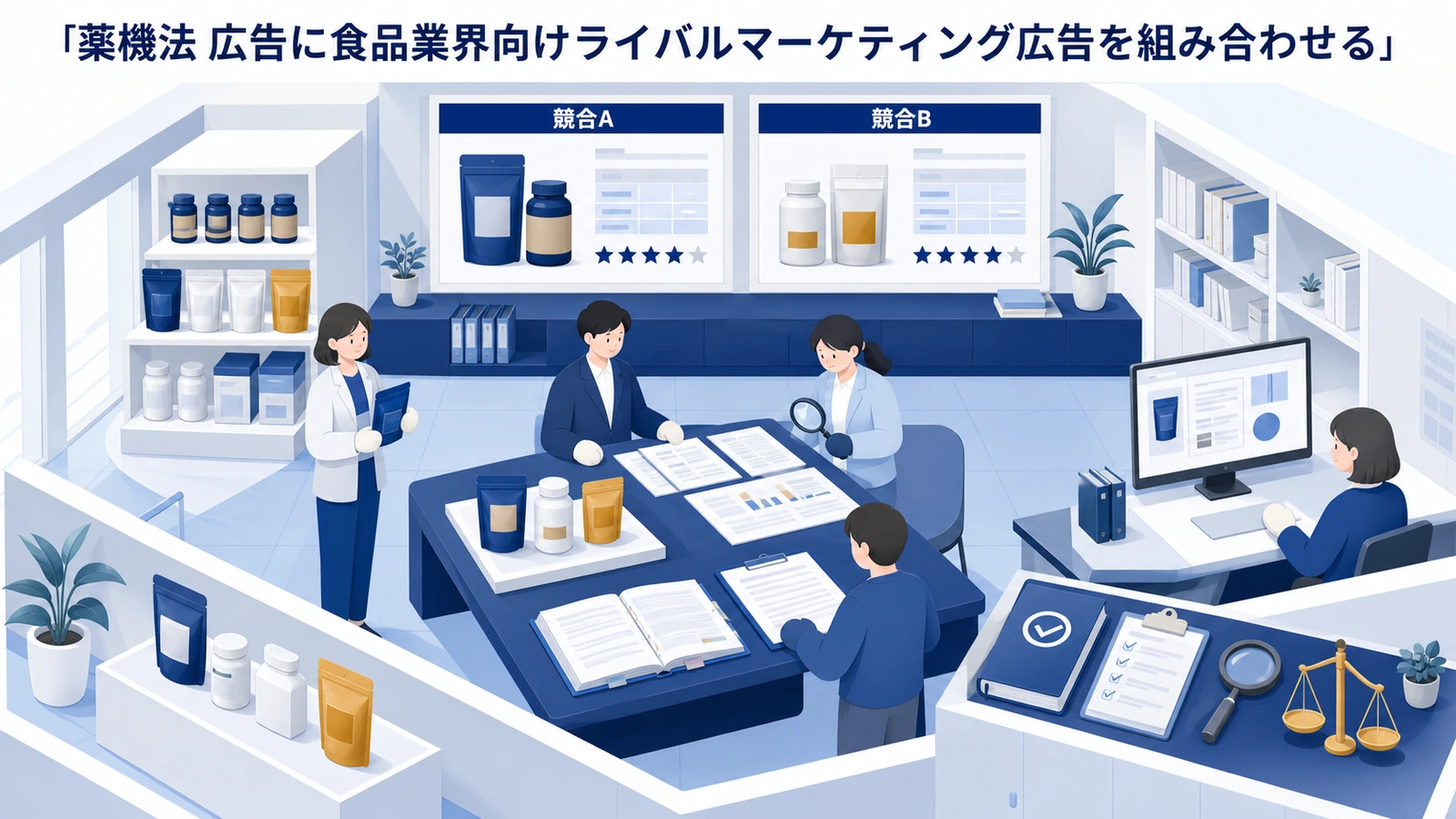 薬機法 広告に食品業界向けライバルマーケティング広告を組み合わせる