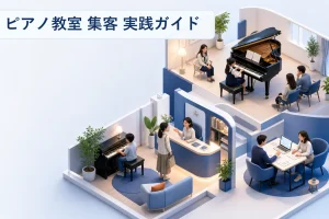 ピアノ教室の集客方法|自宅練習と発表会の不安に先に答える