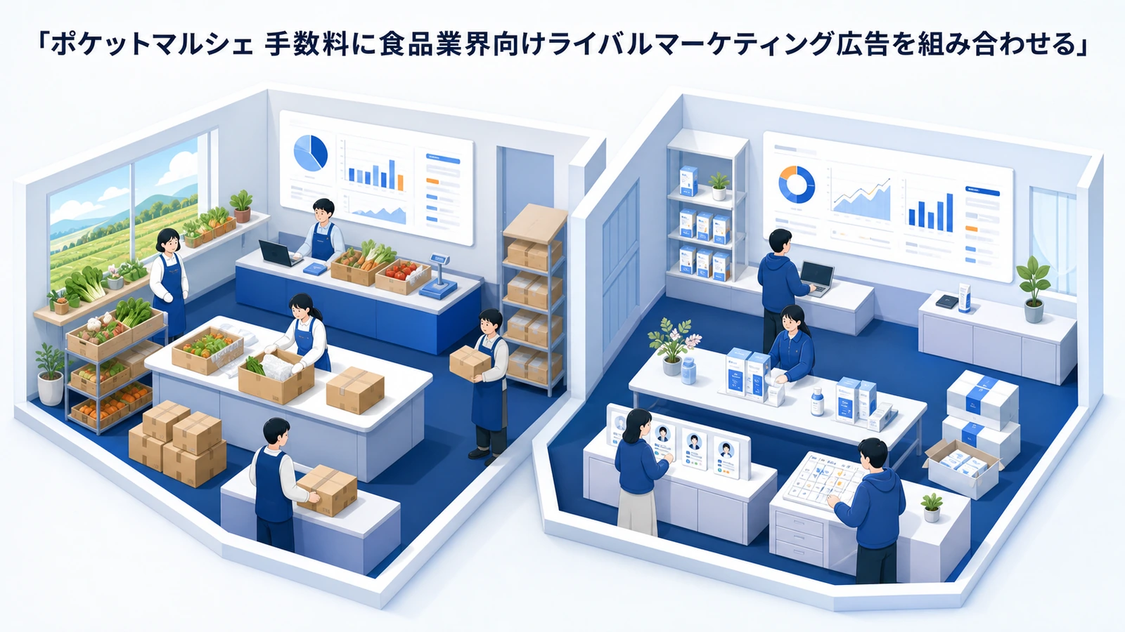 ポケットマルシェ 手数料に食品業界向けライバルマーケティング広告を組み合わせる