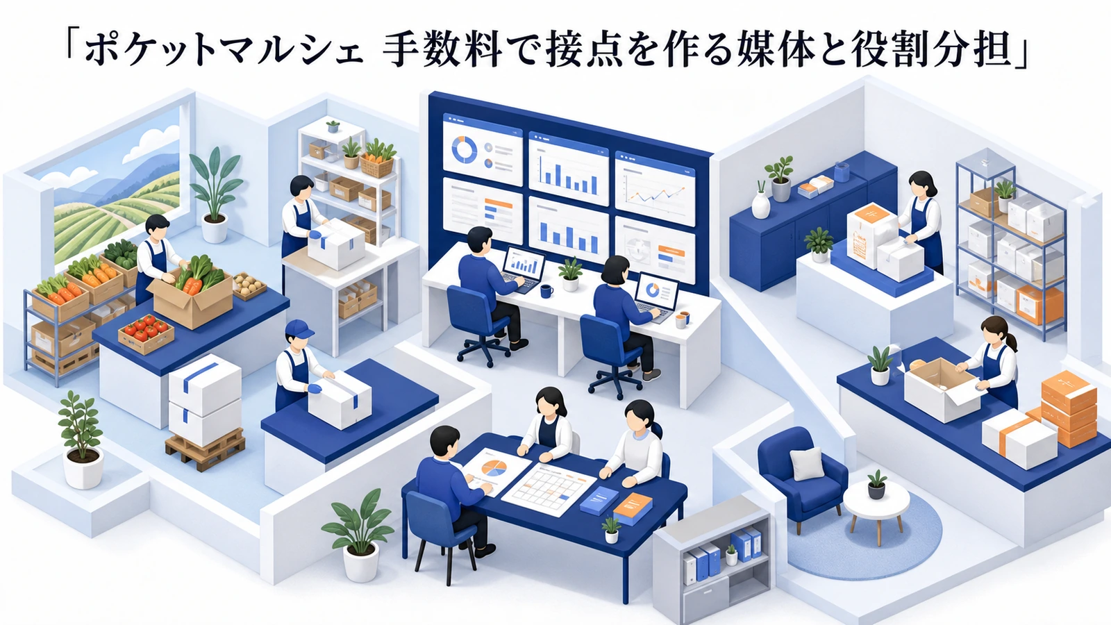 ポケットマルシェ 手数料で接点を作る媒体と役割分担