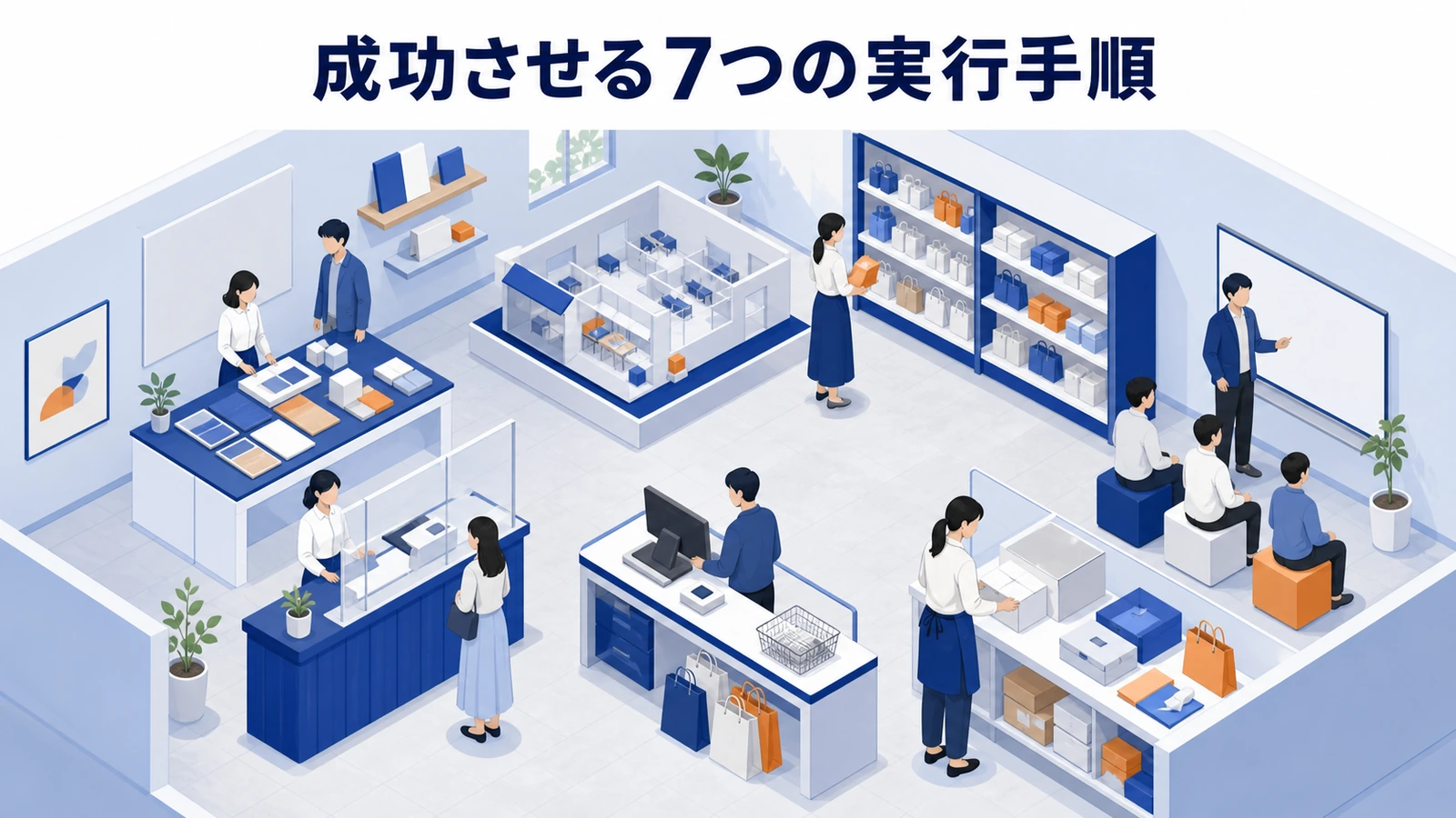 ポップアップストアを企画から改善まで進める7手順の図解
