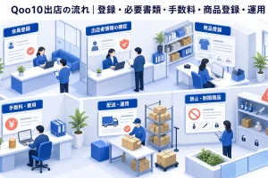 Qoo10出店の流れ｜登録・必要書類・手数料・商品登録・運用