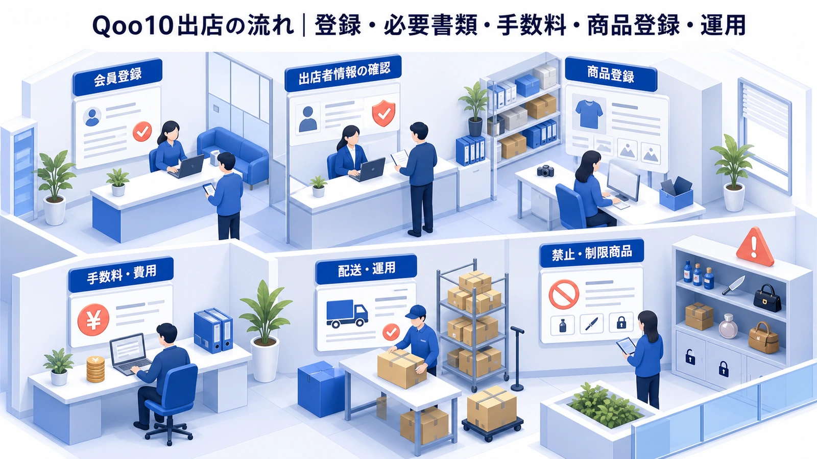 Qoo10出店の流れ｜登録・必要書類・手数料・商品登録・運用