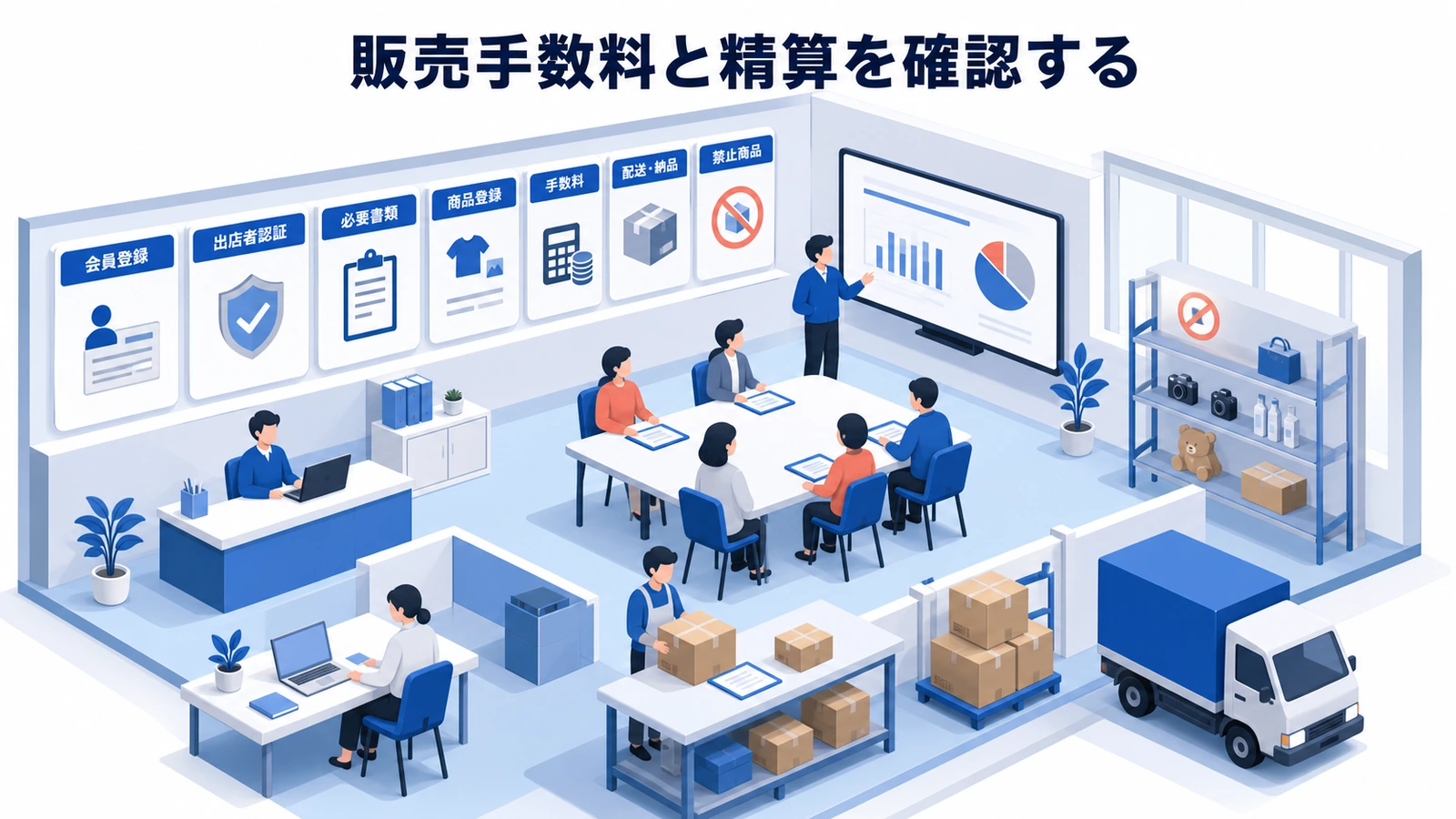 販売手数料と精算を確認する