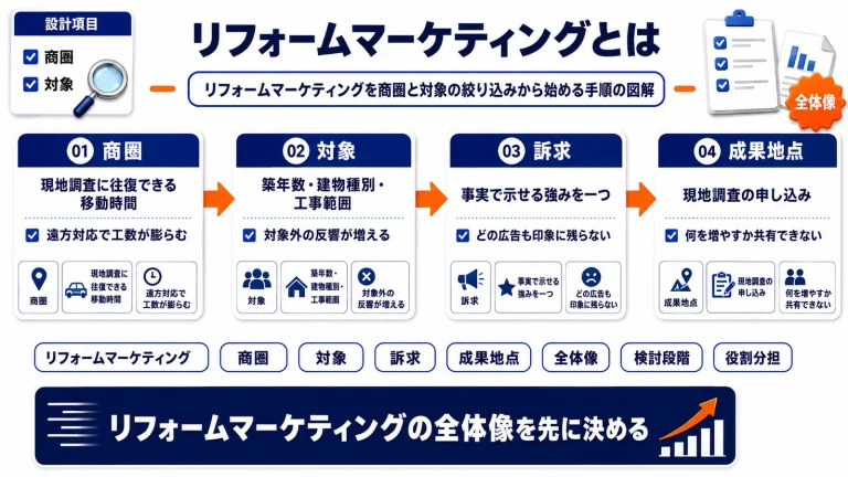 リフォームマーケティングとは？商圏・集客・営業・追客の設計