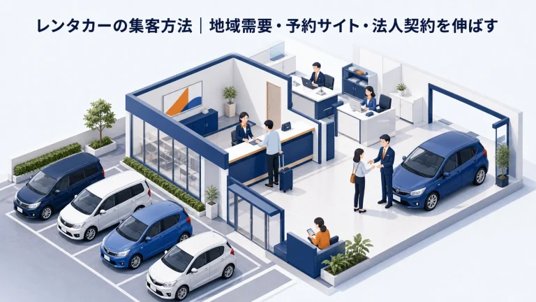 レンタカーの集客方法|地域需要・予約サイト・法人契約を伸ばす
