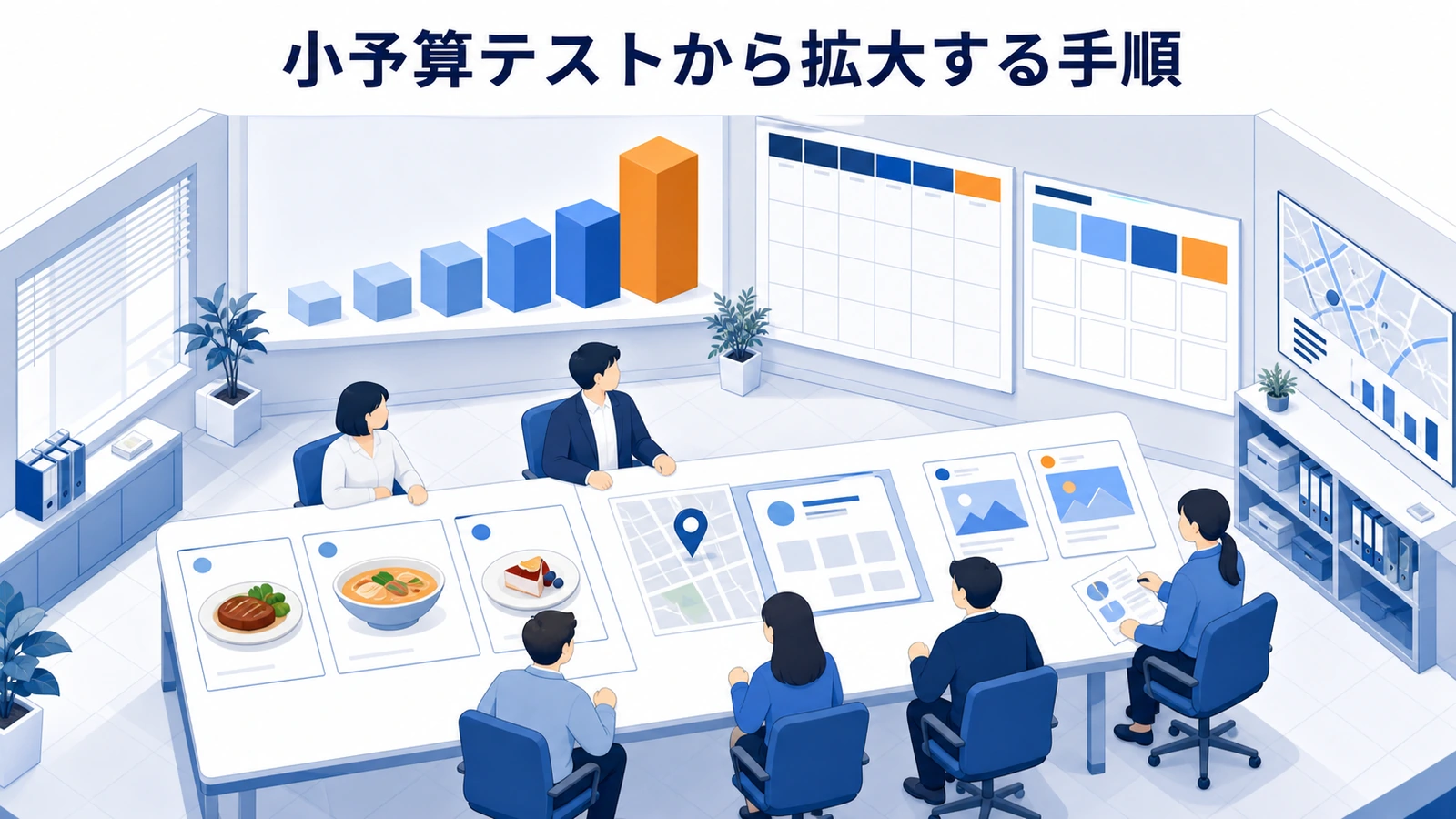 小予算テストから拡大する手順