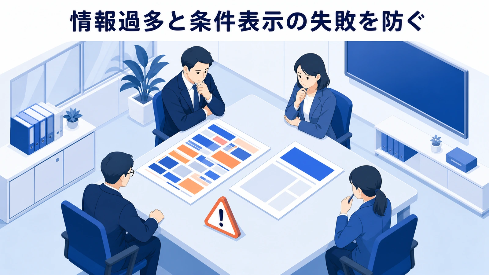 情報過多と条件表示の失敗を防ぐ