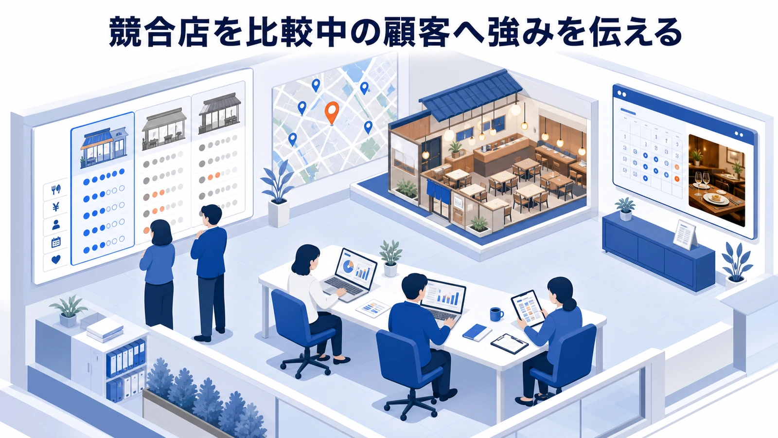 競合店を調べる顧客へ選択肢を届ける