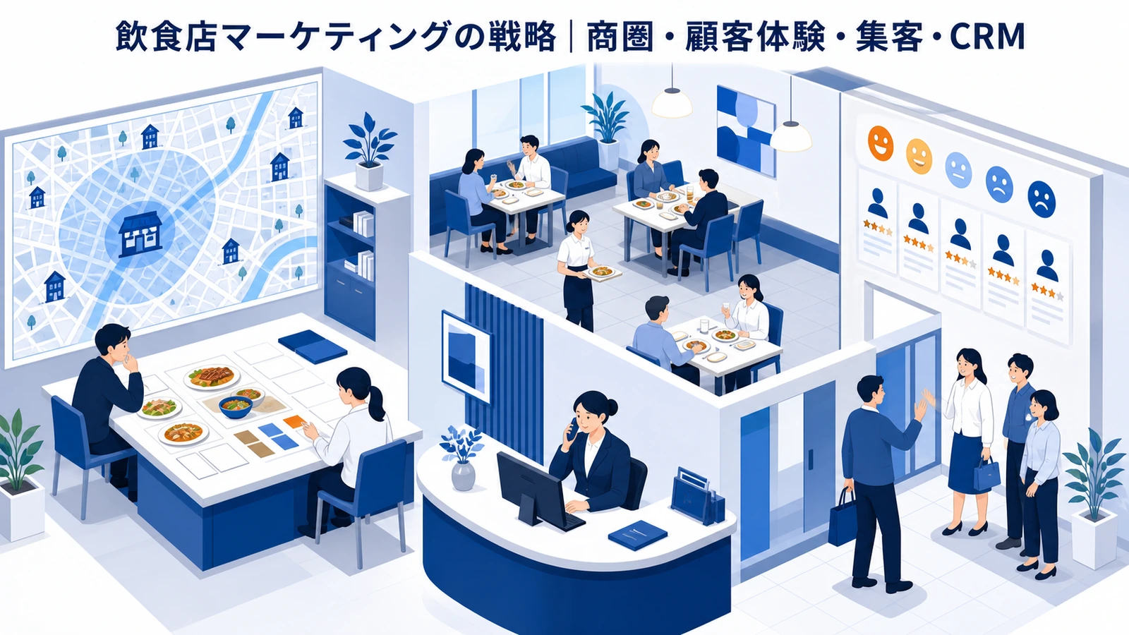 飲食店マーケティングの戦略｜商圏・顧客体験・集客・CRM