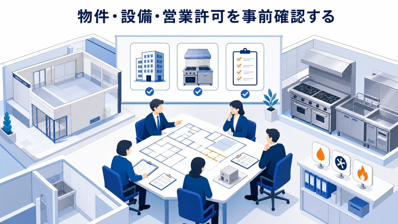 物件・設備・営業許可を事前確認する