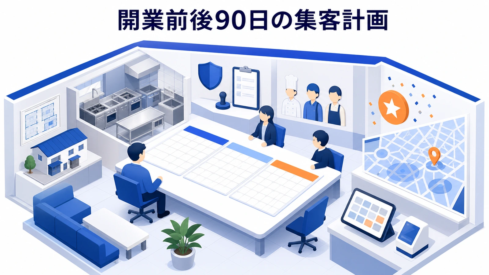 開業前後90日の集客計画