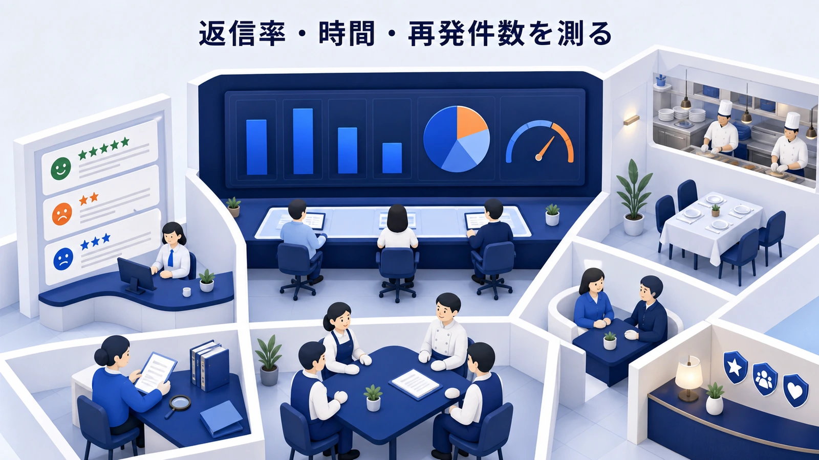 返信率・時間・再発件数を測る