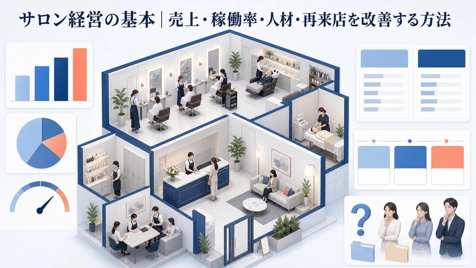 サロン経営の基本｜売上・稼働率・人材・再来店を改善する方法