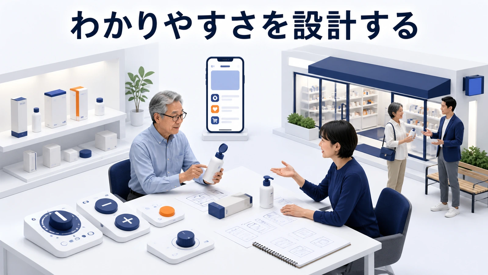 大きな文字、明確な選択肢、相談導線を備えたシニア向け商品とUI設計