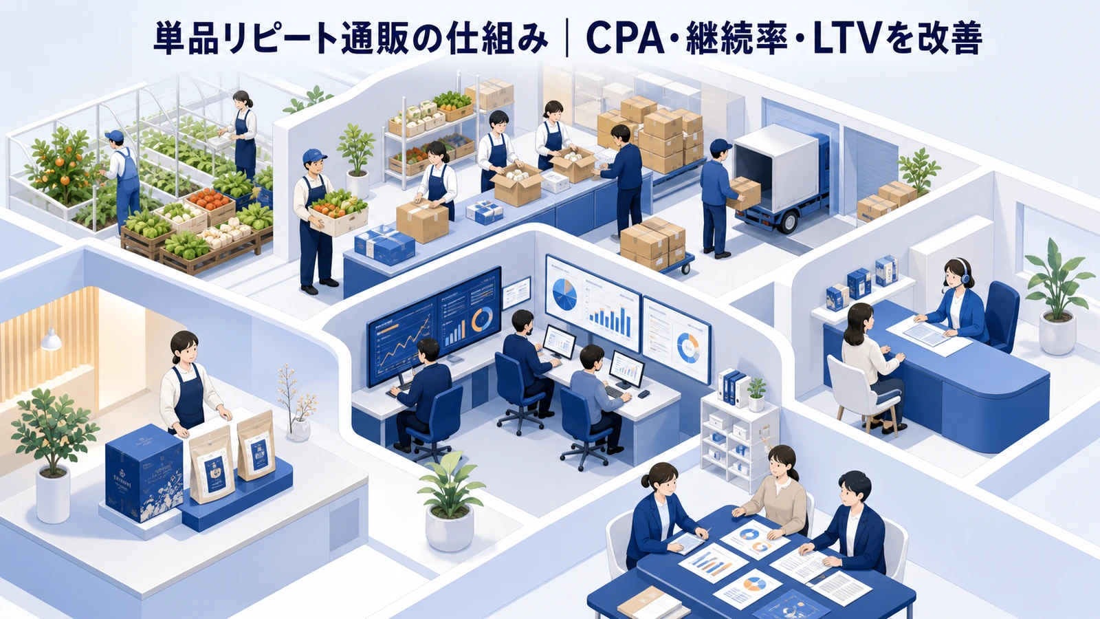 単品リピート通販の仕組み｜CPA・継続率・LTVを改善