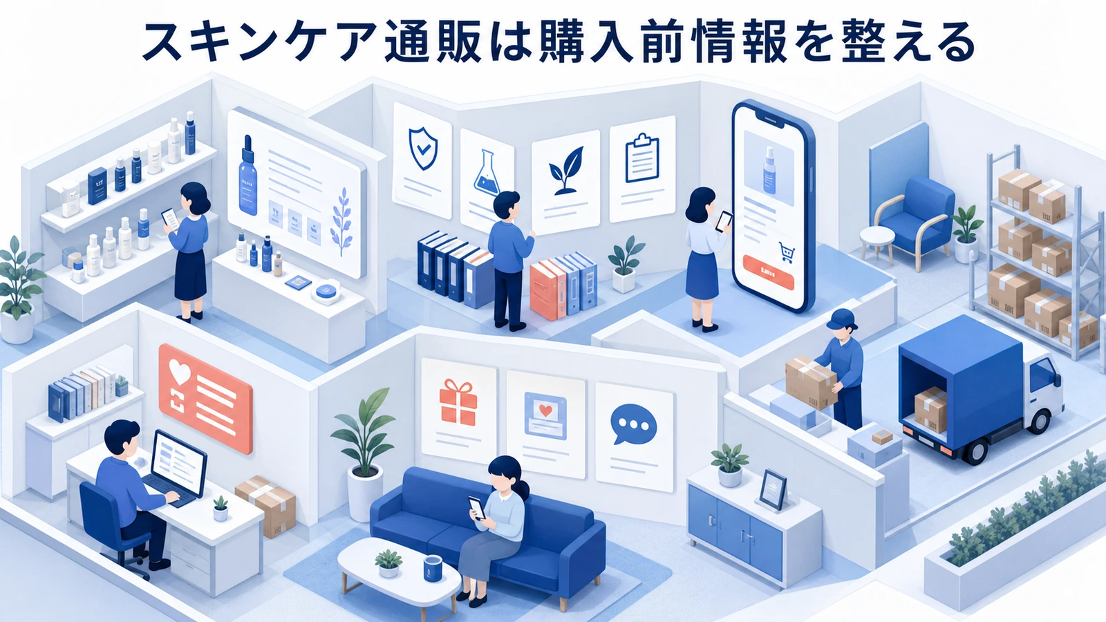 スキンケア通販は購入前情報を整える