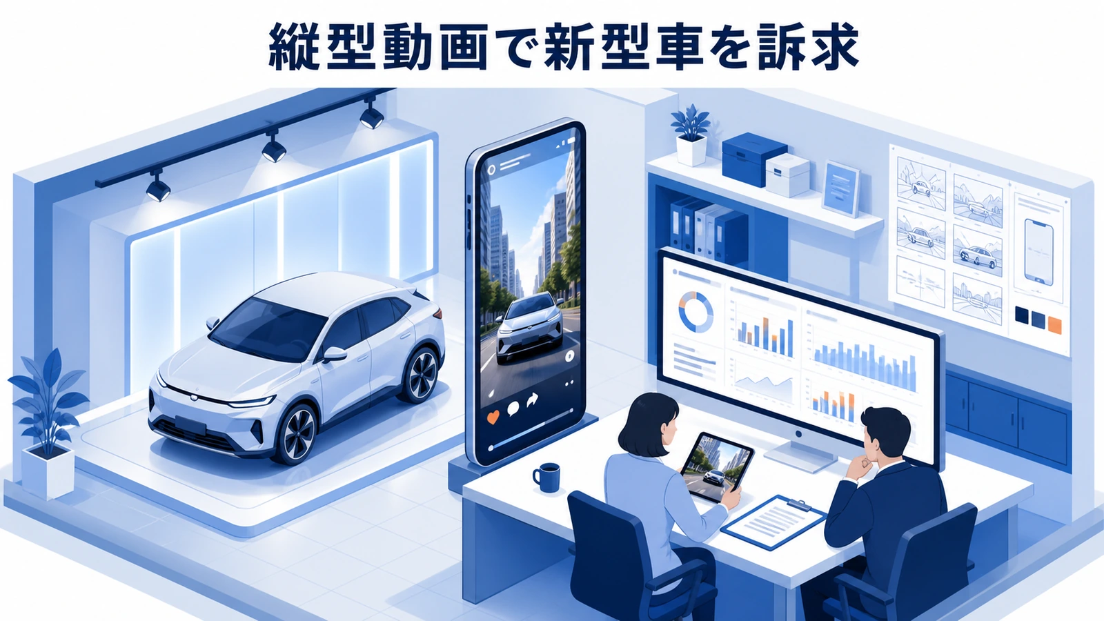 縦型動画で新型車の魅力を伝えるSNS広告チーム