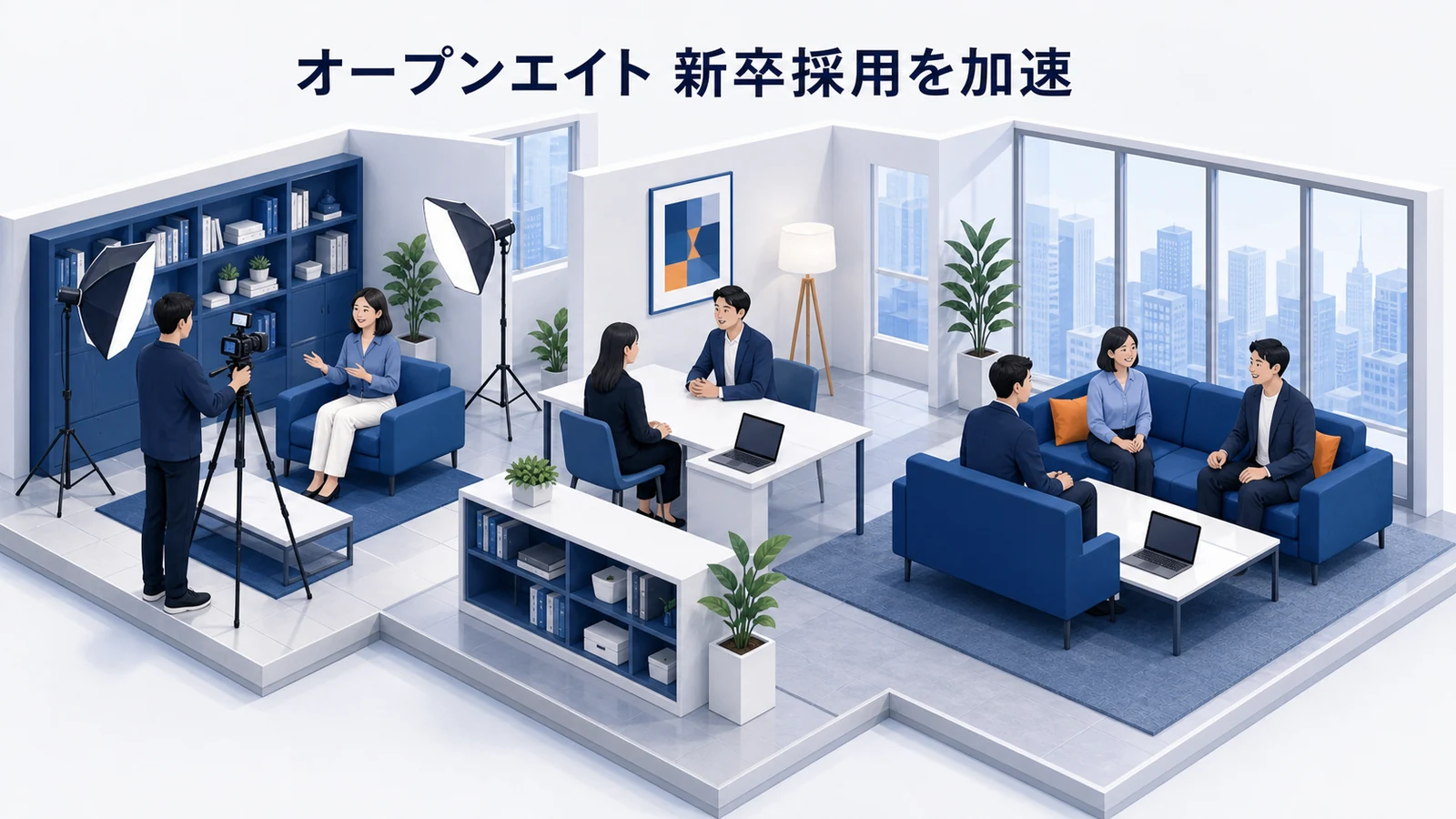 オープンエイトが新卒採用とスカウト返信率を改善した事例イメージ