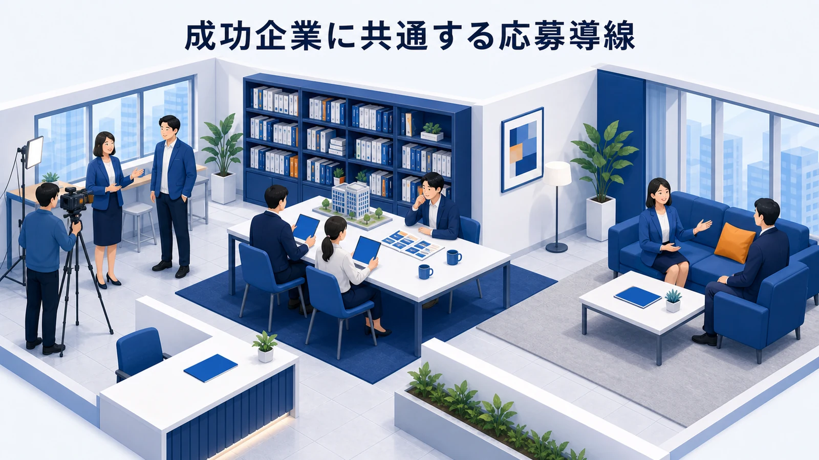 SNS投稿から社員ストーリー・採用情報・応募へつなぐ導線の図解