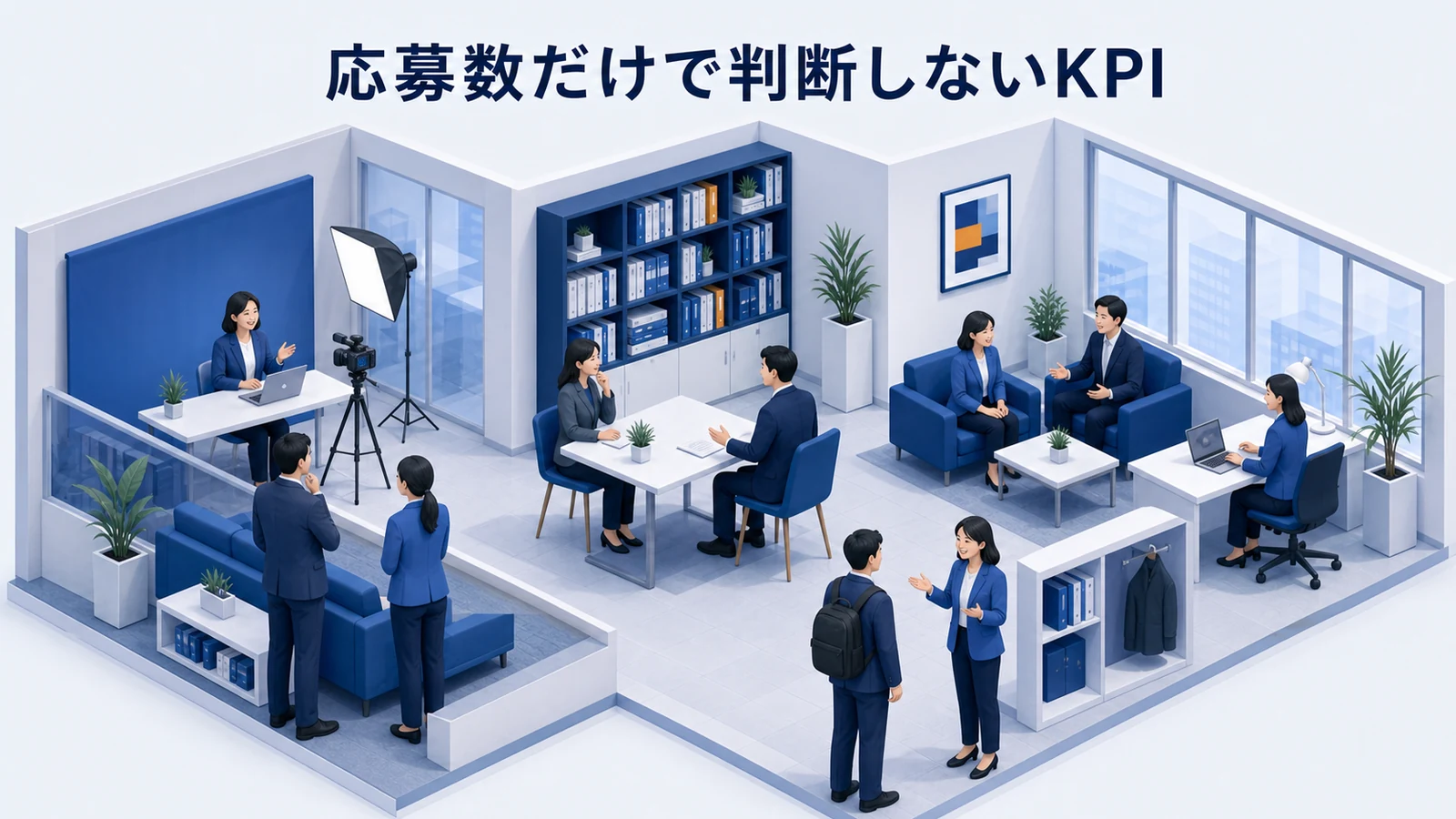 SNS採用で応募・面接参加・内定承諾・定着を確認するKPI図解