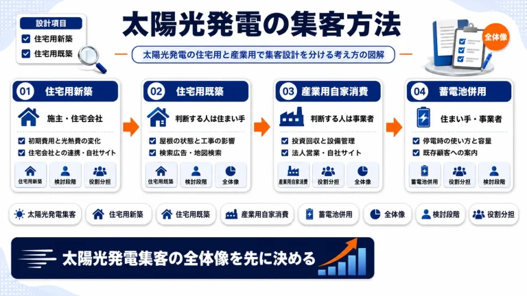 太陽光発電の集客方法｜相談・現地調査・契約を増やす設計
