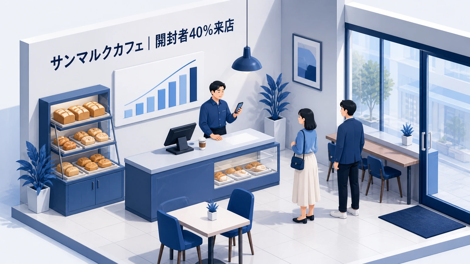サンマルクカフェがLINEメッセージで当日来店を促した事例イメージ