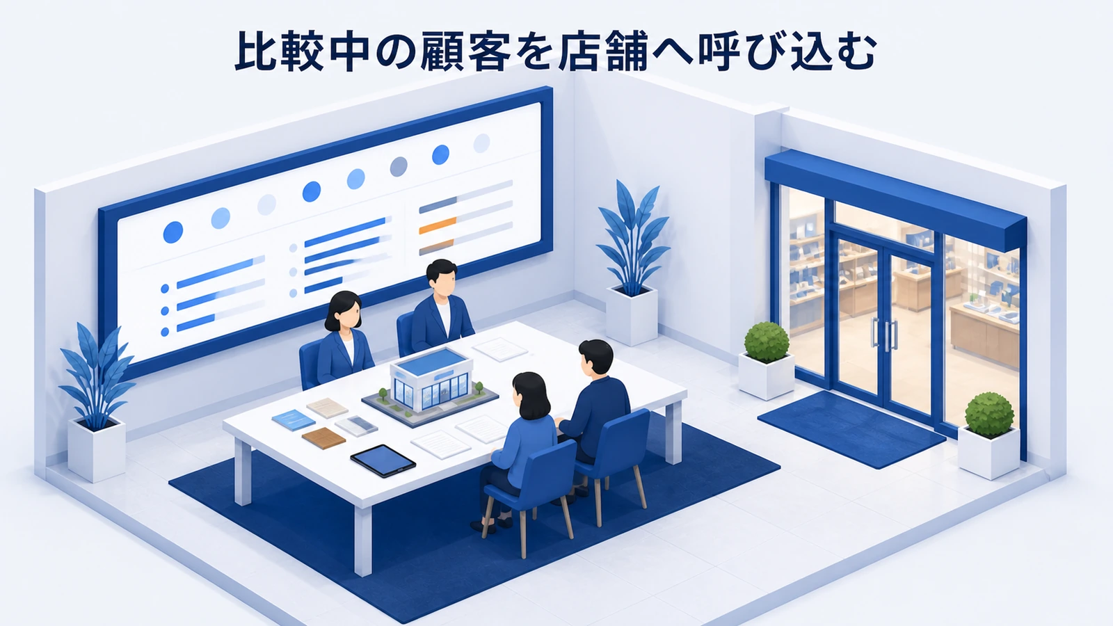 競合店・サービスを比較中の顧客へ来店理由を伝える集客設計