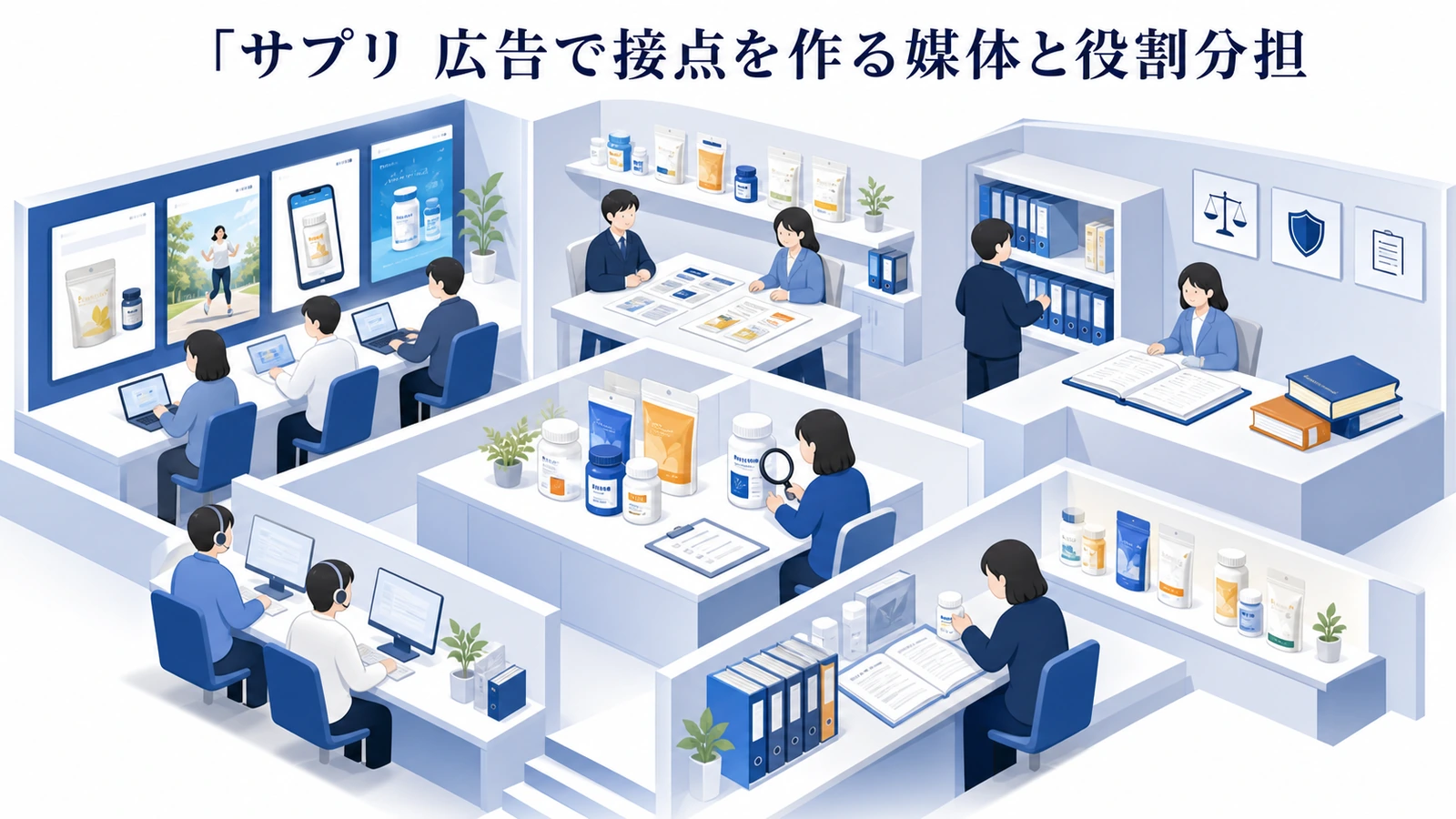 サプリ 広告で接点を作る媒体と役割分担