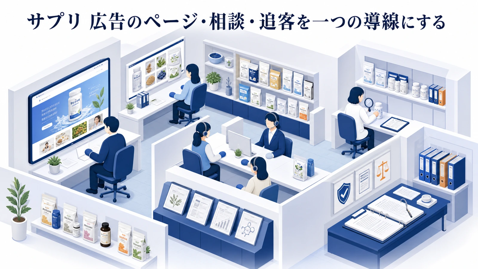 サプリ 広告のページ・相談・追客を一つの導線にする