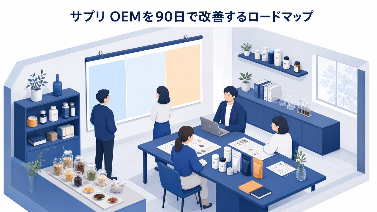サプリ OEMを90日で改善するロードマップ