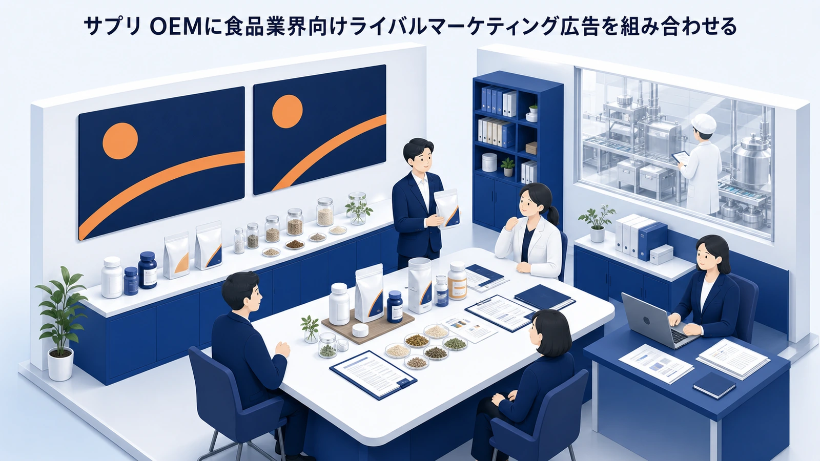 サプリ OEMに食品業界向けライバルマーケティング広告を組み合わせる