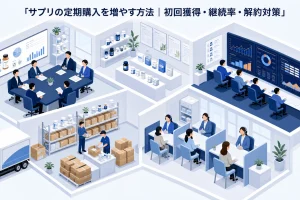 サプリの定期購入を増やす方法｜初回獲得・継続率・解約対策