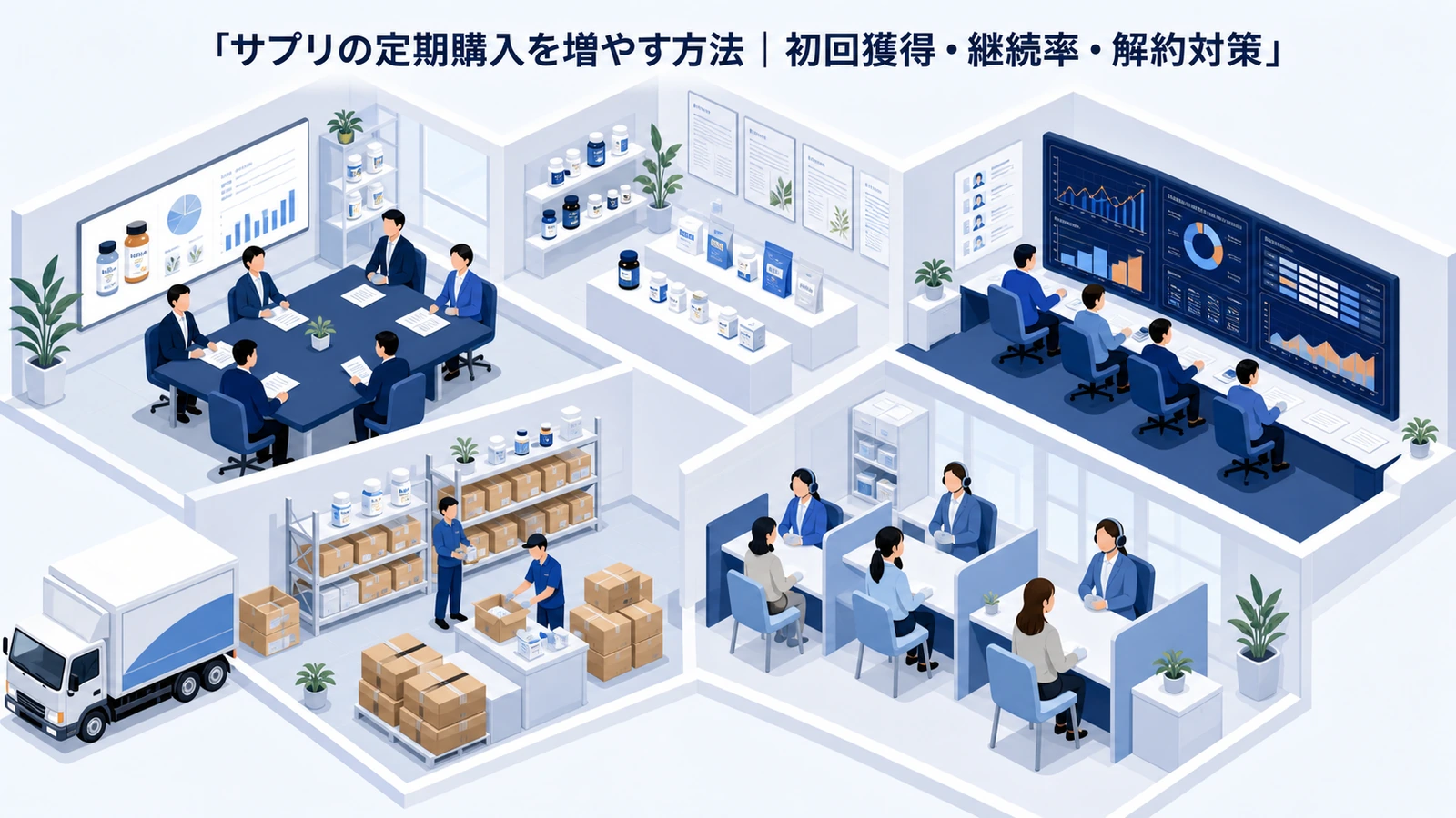 サプリの定期購入を増やす方法｜初回獲得・継続率・解約対策