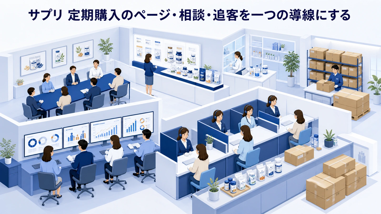 サプリ 定期購入のページ・相談・追客を一つの導線にする