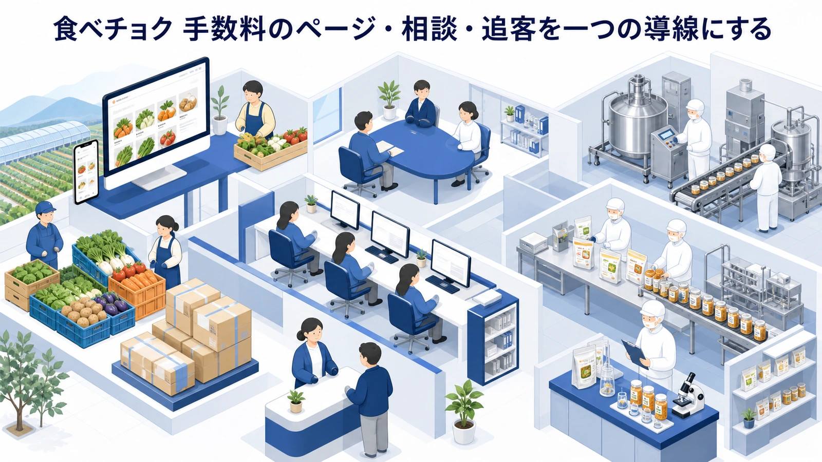 食べチョク 手数料のページ・相談・追客を一つの導線にする