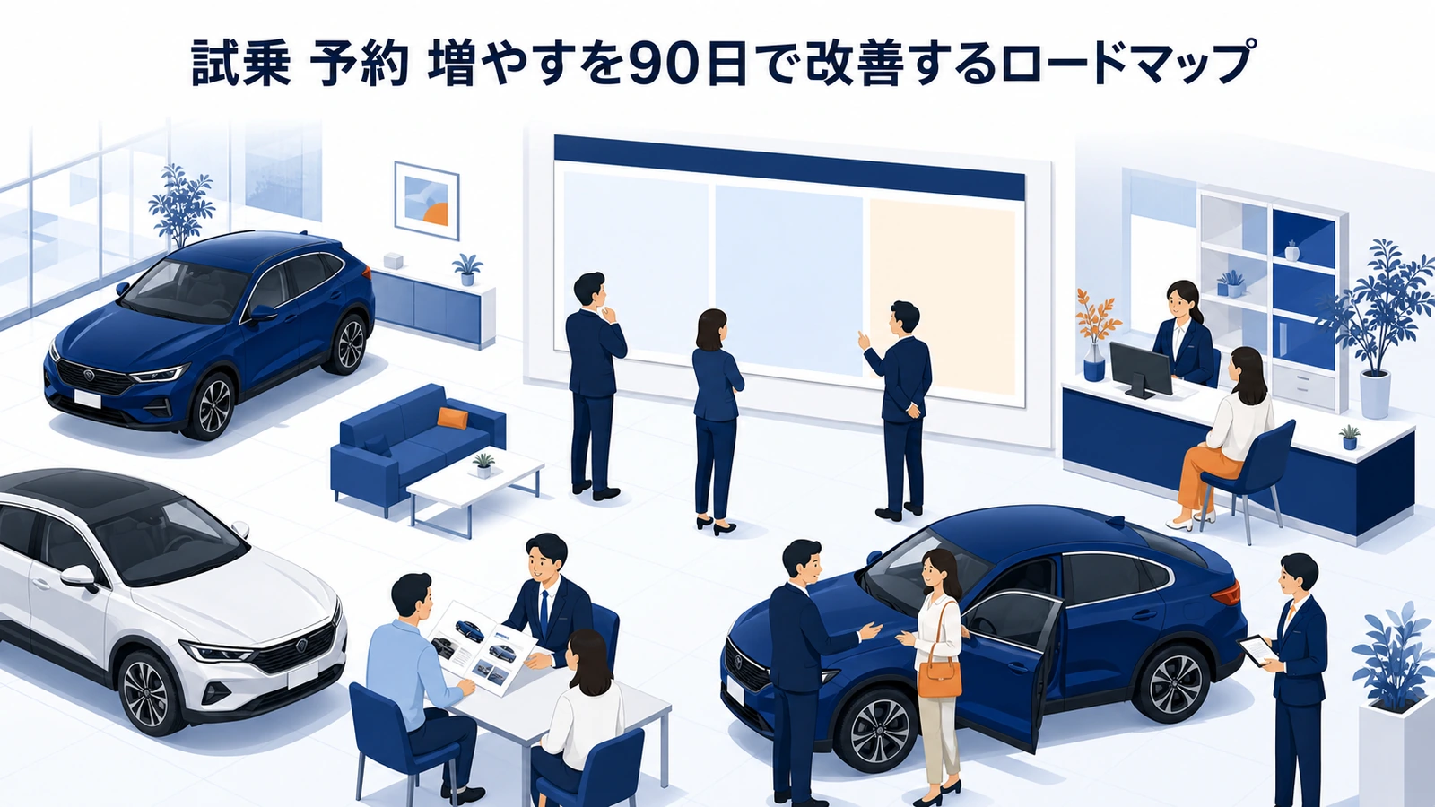 試乗 予約 増やすを90日で改善するロードマップ