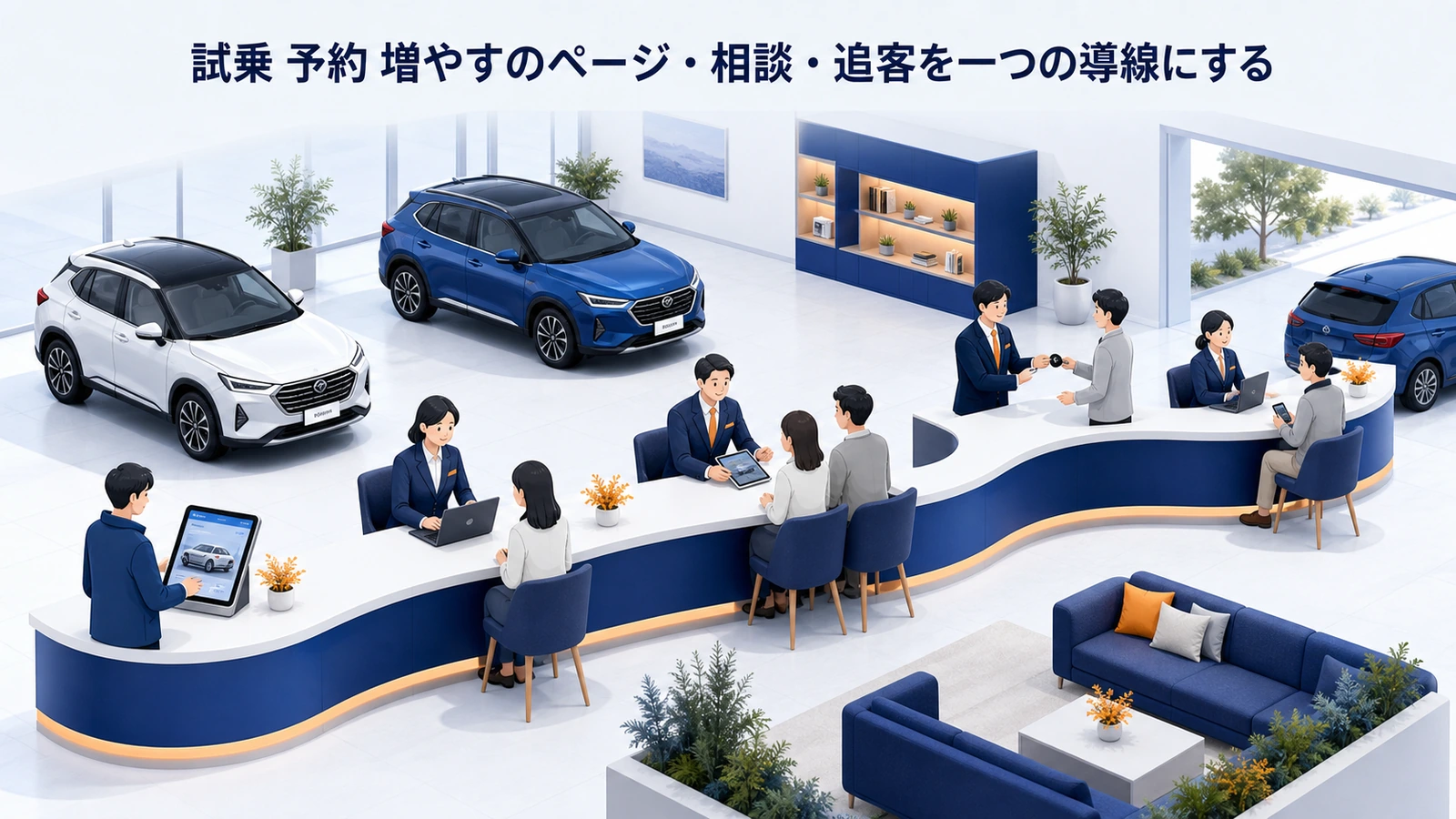 試乗 予約 増やすのページ・相談・追客を一つの導線にする